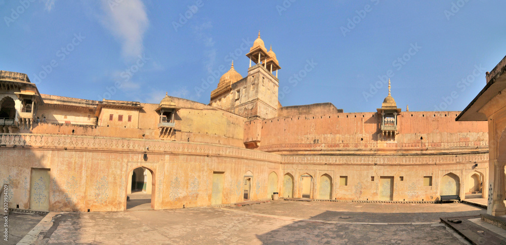 Fototapeta premium Amber Fort – a Rajput complex of defensive structures and palaces located in the town of Amber, India
