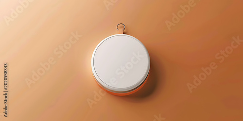 Round Blank Compact Mirror on Simple Background