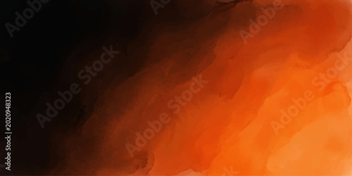 Bild auf Leinwand An abstract orange fire background features an inferno burning in the water as h
