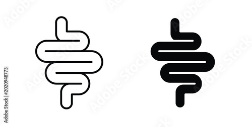 Intestines icon for ui and web, Vector pictogram