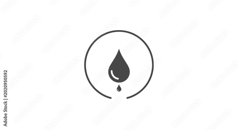 Foto Water Drop Icon Circle Symbol.
