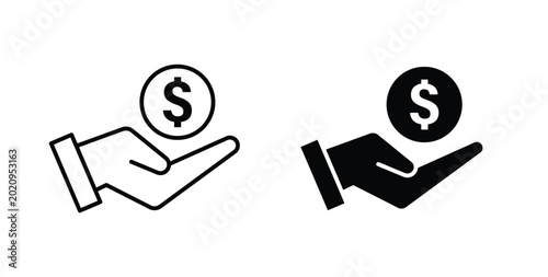 Savings icon for ui and web, Vector pictogram