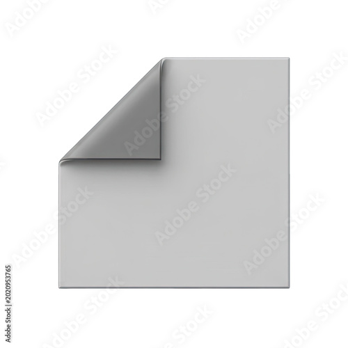 Blank Paper Sheet with Folded Corner