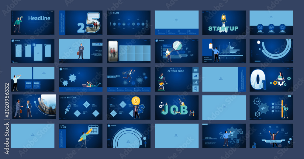 Φωτογραφία Business presentation, headline, powerpoint, launch of a new business project