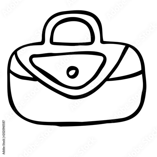 Business Handbag Doodle Illustration