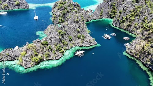 A drone flight over the paradise islands of the Philippines