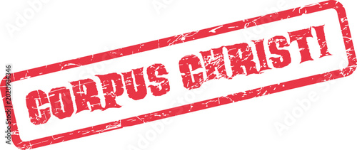 Bild auf Leinwand Distinctive red rubber stamp impression marking the sacred occasion of Corpus Ch