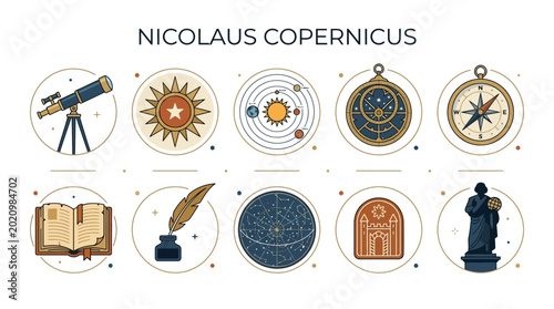 Foto Nicolaus Copernicus Scientific Discoveries and Astronomical Instruments Collection