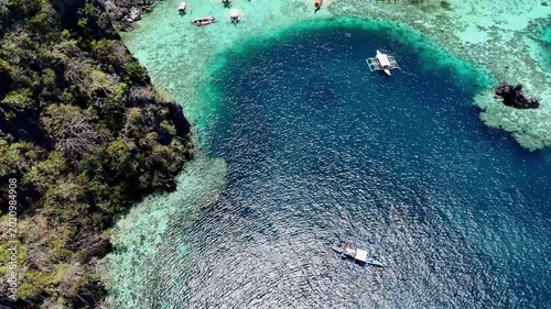 A drone flight over the paradise islands of the Philippines