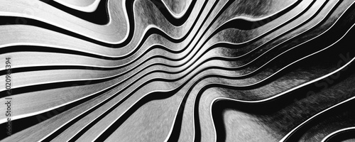 Tableau sur toile monochrome abstract background that plays with visual perception through rhythm