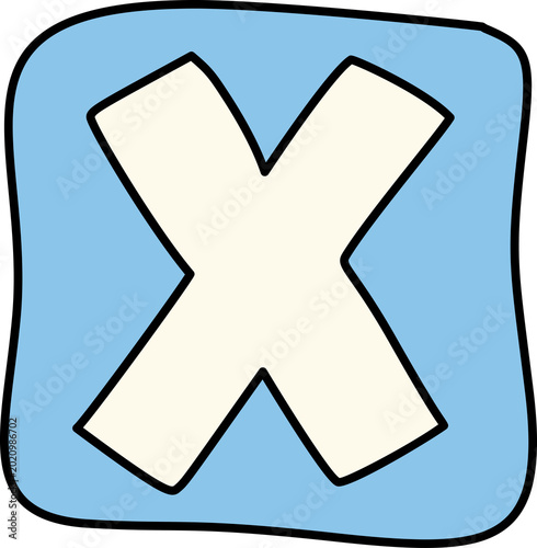 Alphabet Block Letter X