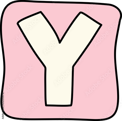 Alphabet Block Letter Y