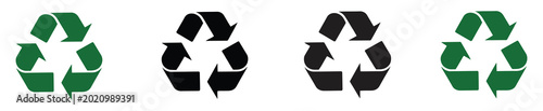 Photos Recycle symbol representing environmental sustainability icon, circular waste ma