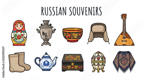 Canvastavla Collection of Traditional Russian Souvenirs and Cultural Icons.
