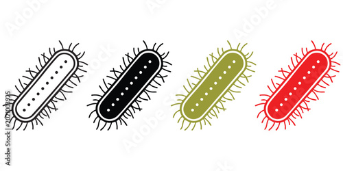 Various bacteria microbes germs cells biology
