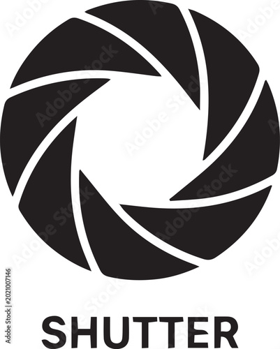 Photos Camera shutter black silhouette aperture photography vector icon