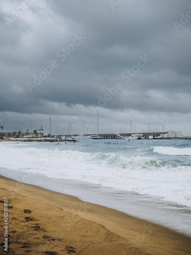 storm over the sea