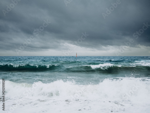 storm over the sea