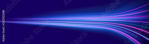 Photos Pink electric waves flow dynamically through transparent expressway backgrounds with soft neon glow