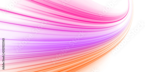Принти на полотні Bright magenta ribbons glide through dark PNG expressway scenes with vivid neon reflections