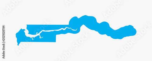 Foto Vector graphic artwork suitable for print and web containing flat detailed map o
