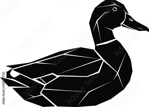 Black Duck Low Poly Art
