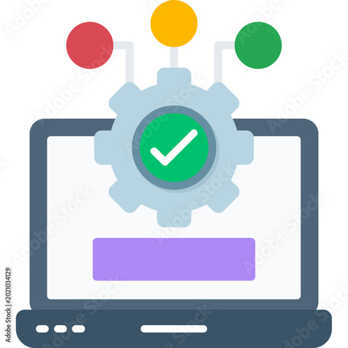 Bild auf Leinwand System Integration Icon