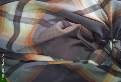 Tableau sur toile checkered sarong fabric can be used as a background