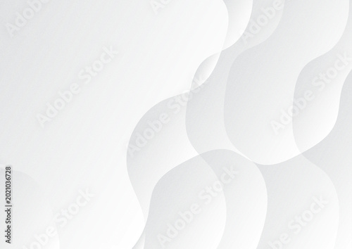 Modern Abstract White and Gray Wavy Background with Subtle Grain Texture