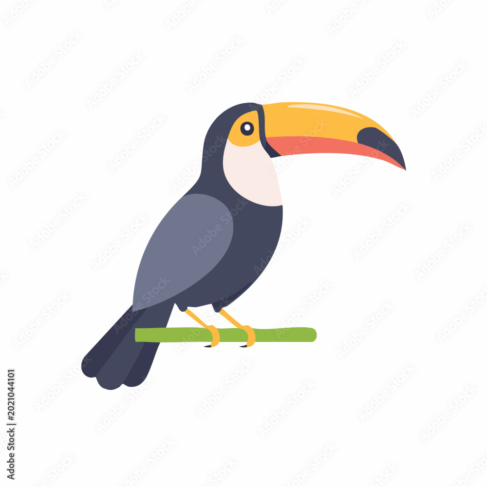 Obraz premium Stylized Toucan Bird Illustration