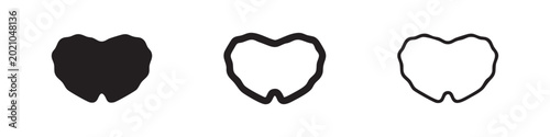 Tableau sur toile Human molar tooth icon set for dentistry and oral health in glyph, line, and out