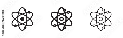 Fotografía Atom icons for science and physics
