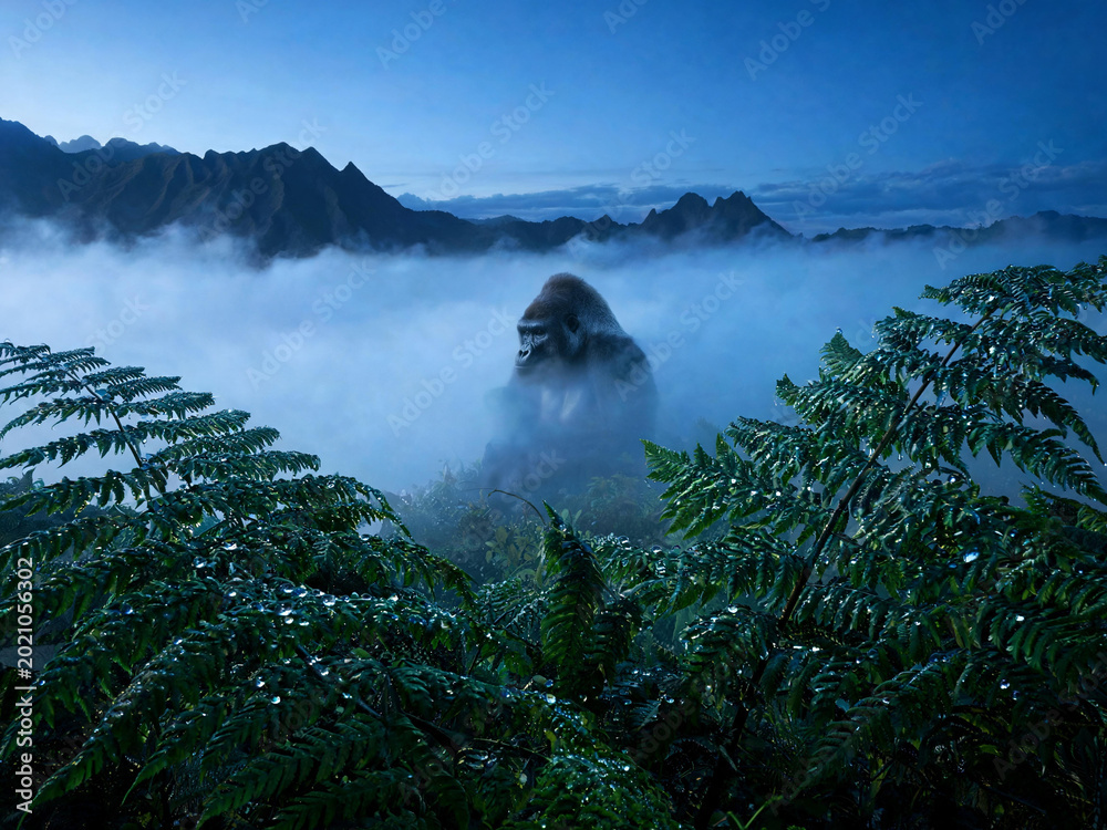 Fototapeta premium Bwindi Forest Landscapes and Mountain Gorillas