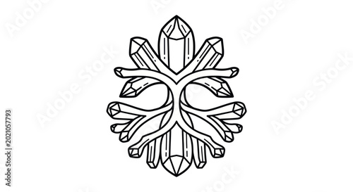 Photos Abstract crystal formation graphic