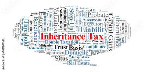 Tableau sur toile Inheritance Tax Word Cloud