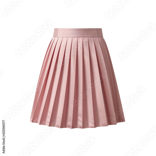 Pastel Pink Pleated Mini Skirt – Minimalist Studio Product Shot
