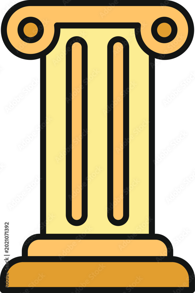 Naklejka premium Ionic column representing ancient history and classical architecture