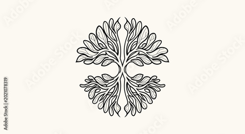 Photos Abstract foliage design symmetric botanical art