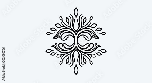 Abstract foliage ornament vector design