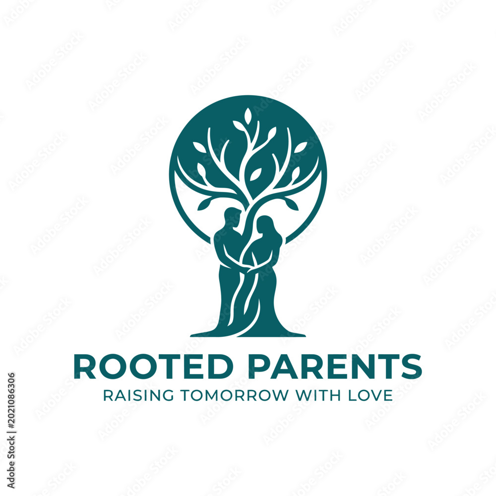 Obraz premium Logo of Rooted Parents Organization.