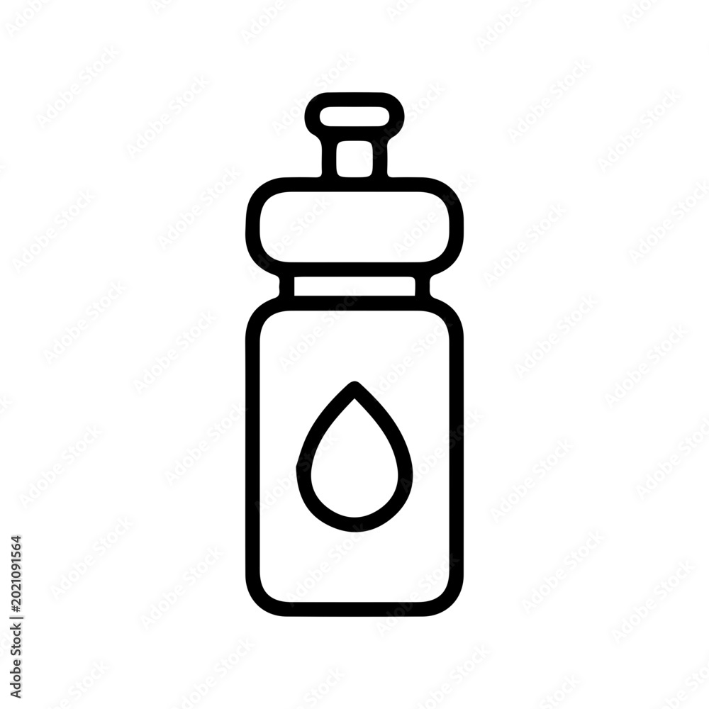 Fototapeta premium Water bottle icon outline