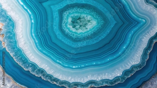 Obraz na płótnie Blue agate geode crystal formation