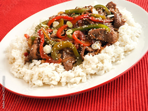 Photos Pepper Steak Stir Fry with Rice Ring