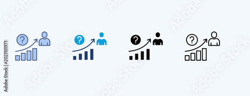 Photos Demand Forecast Multiple Icon Illustration Vector