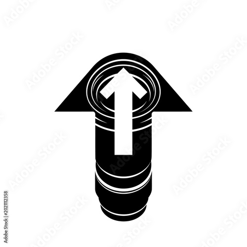 Upward Arrow Icon Symbolizing Progress, Growth, and Direction