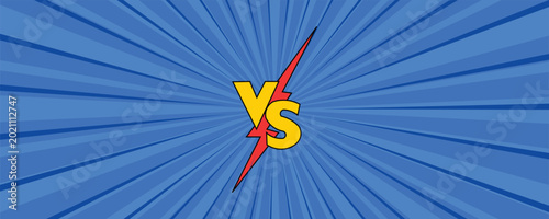 Obraz na płótnie Cartoon comic background fight versus competition poster with halftone