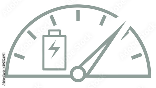 Schilderij op canvas Battery Low Fuel Warning Indicator Icon.