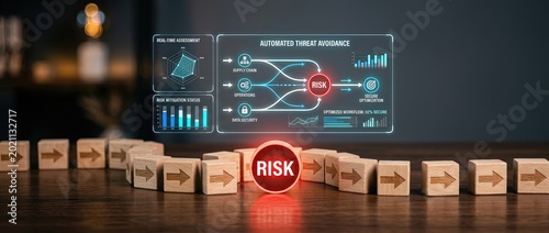 Automated threat analysis business environment infographic content technology trends corporate viewpoint risk management insights