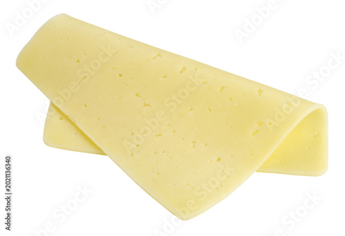 Fotografía Slice cheese isolated on a transparent background