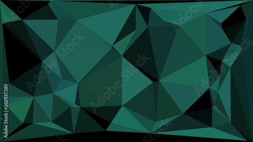 Dark teal abstract geometric low poly background with sharp edges and gradient colors